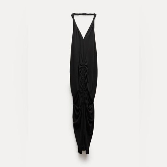 ZARA DRAPED OPEN BACK DRESS ZW COLLECTION - Picture 3 of 8